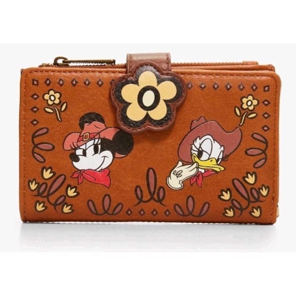 NEW Loungefly Disney Minnie Mouse & Daisy Western Cowgirl Floral Wallet